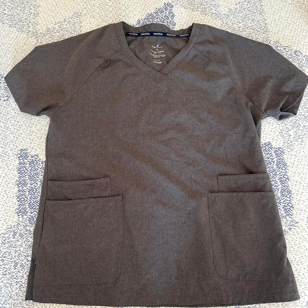 Nautica Women's Grey and Brown Top